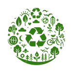 pngtree green recycling symbol with nature and eco friendly icons