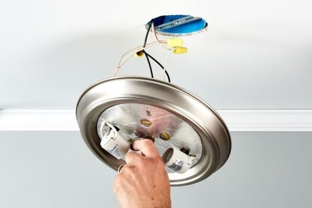 how to replace ceiling light fixture