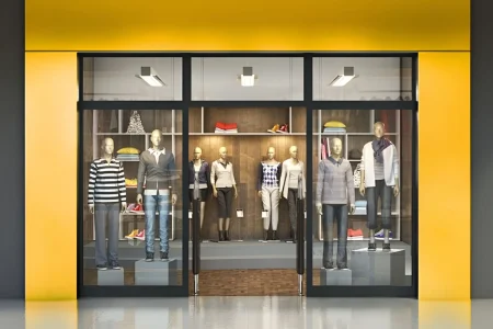 shop front spraying yellow colour retail & shopfront painting sg